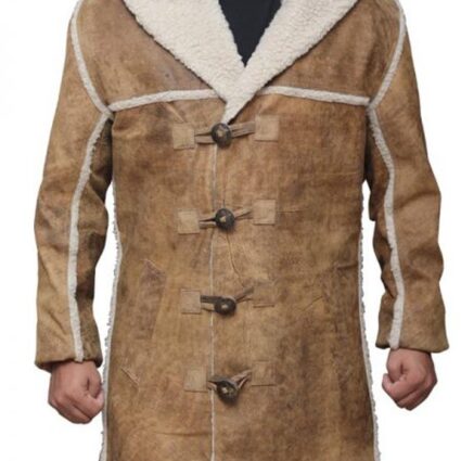 Hell On Wheels Anson Mount Shearling Suede Leather Coat