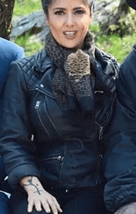The Hitman’s Wife’s Salma Hayek Bodyguard Leather Jacket