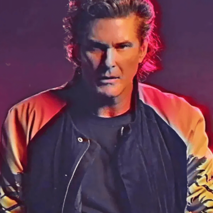 Cobra David Hasselhoff Kung Fury Bomber Leather Jacket