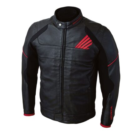 Mens Honda Motorbike Style Leather Jacket
