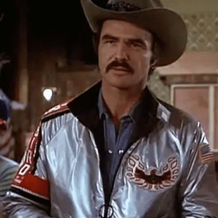 Mens Burt Reynolds Hooper Firebird Silver Jacket