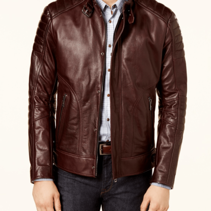 Men's Hugo Boss Brown Leather Jacket