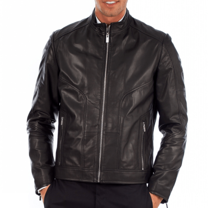 Mens Hugo Lemson Leather Jacket