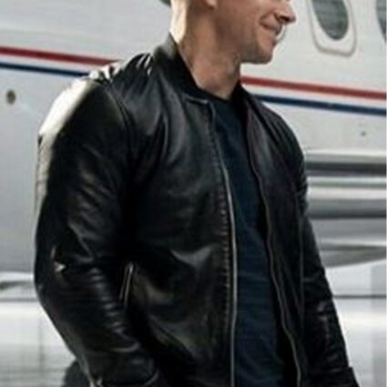 Infinite Mark Wahlberg Black Leather Jacket
