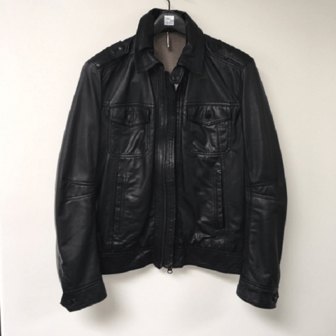 Mens J. Lindeberg Black Leather Jacket