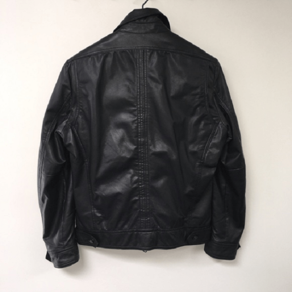 Mens J. Lindeberg Black Leather Jacket - A2 Jackets