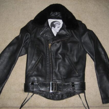 Mens James Dean Black Motorcycle Jacket