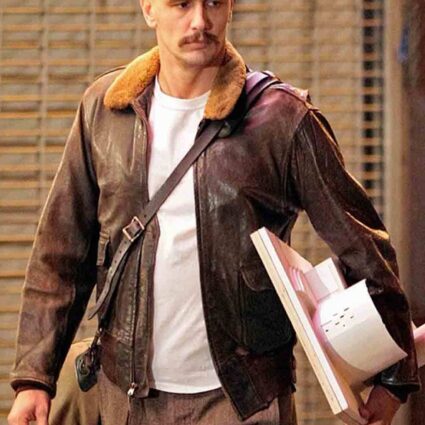 The Zeroville James Franco Brown Bomber Leather Jacket