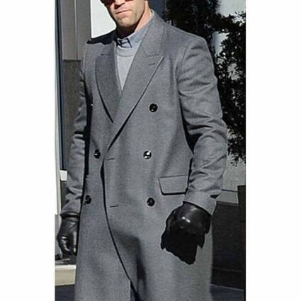 Jason Statham Grey Double Breasted Coat