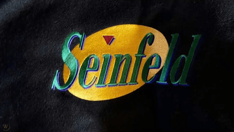 Mens Jerome Allen Seinfeld Bomber Leather Sleeves Jacket - Image 2