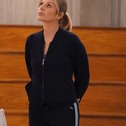 Jessalyn Gilsig TV Series Big Shot Holly Black Bomber Jacket