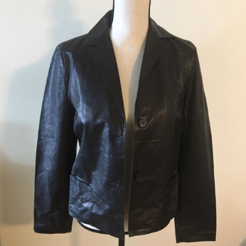 Jil Sanders Mens Leather Jacket