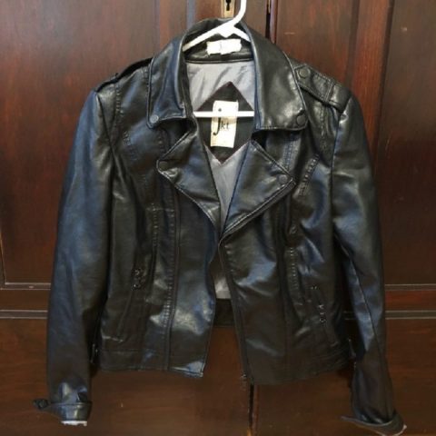Mens Jkt Vegan Black Leather Jacket