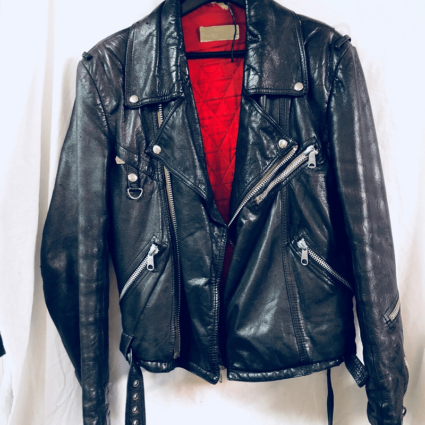 Mens Jofama Retro Biker Leather Jacket