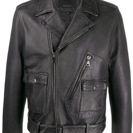 Mens John Varvatos Zeppelin Biker Leather Jacket
