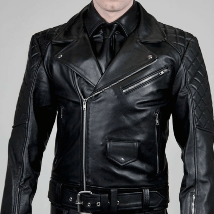 Johnny Orlando Biker Leather Jacket