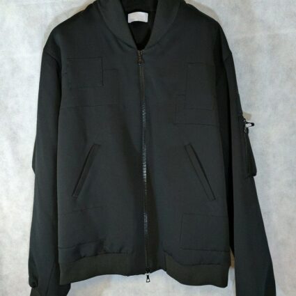 John Elliott Jet Black Paneled Flight Jacket