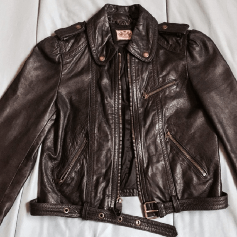 Womens Juicy Couture Black Leather Jacket