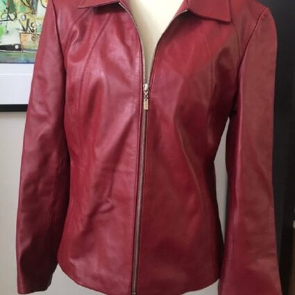 Juliet Michelle Red Leather Jacket