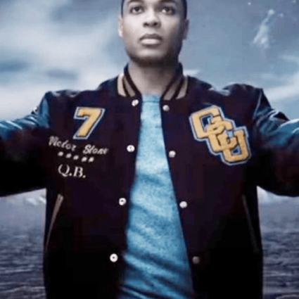 Ray Fisher Justice League Cyborg Black Varsity Letterman Jacket