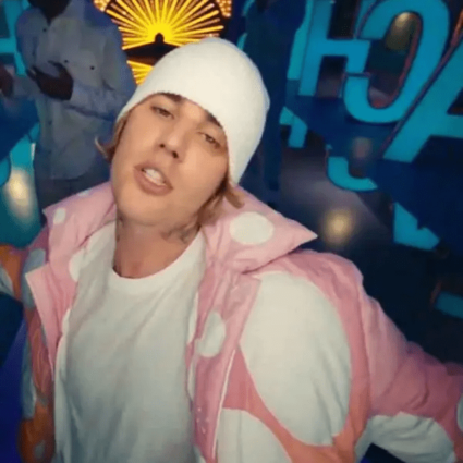 Mens Justin Bieber Video Peaches Pink Jacket