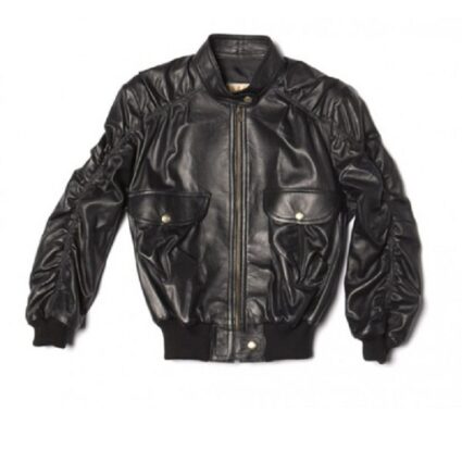 Mens Fashion KRMA Jade Black Leather Jacket