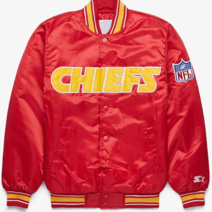 Kansas City Chiefs Red Bomber Satin Jacket
