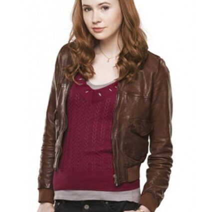 Karen Gillan Dr Who Series Leather Jacket