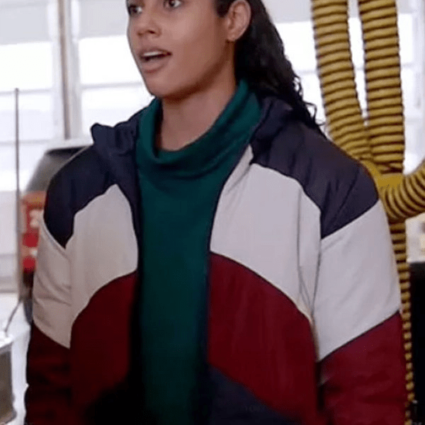 Katelynn Shennett TV Series Chicago Fire S09 Kylie Estevez Colorblock Parachute Jacket