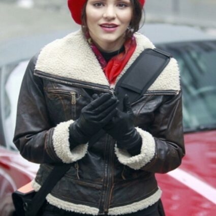 Katharine McPhee Shearling Bomber Jacket