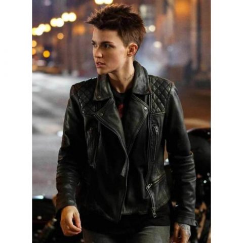 Katherine Kane Batwoman Black Leather Jacket