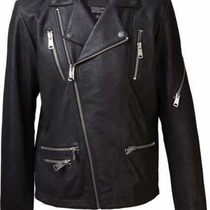 Mens Kill City Rocker Biker Leather Jacket