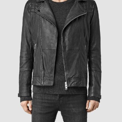 Kushiro Allsaints Biker Black Leather Jacket