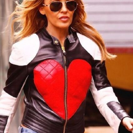 Kylie Minogue Heart Leather Jacket