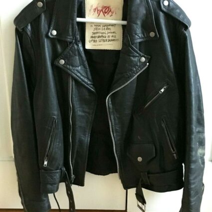 La Roxx Hollywood Punk Black Motorcycle Leather Jacket