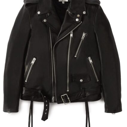 Mens Fashion Lac Motorcycle Leather Jacket