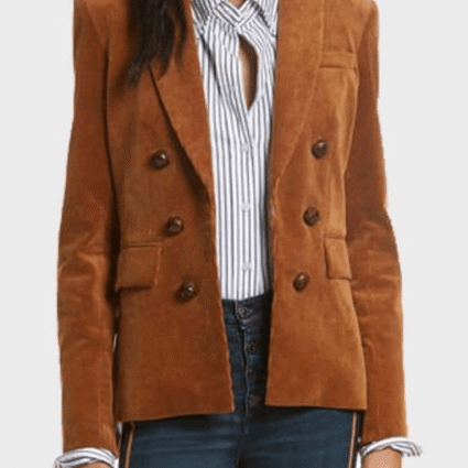 Womens Lucifer TV Series Chloe Decker Lauren Suede Leather Blazer