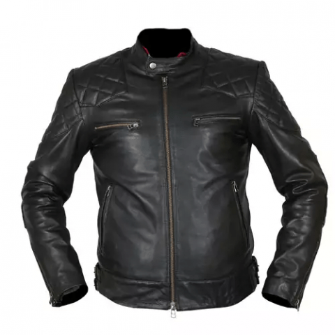 David Beckham Black Biker Leather Jacket