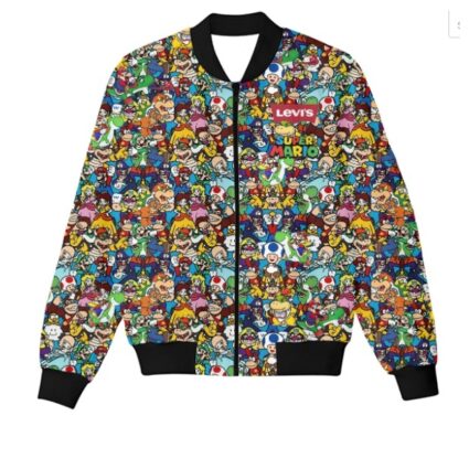 Levis Super Mario Characters Bomber Jacket