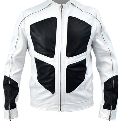 Deadpool 2 Lewis Tan Shatterstar White Leather Jacket