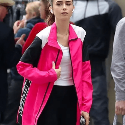 Womens Lily Cooper Emily in Paris S02 Emily Cooper 1997 Pink Jacket