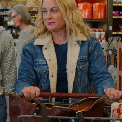 Lisa Moxie 2021 Amy Poehler Blue Denim Jacket