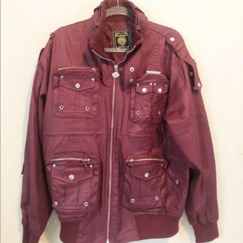 Mens Live Mechanics Bomber Leather Jacket
