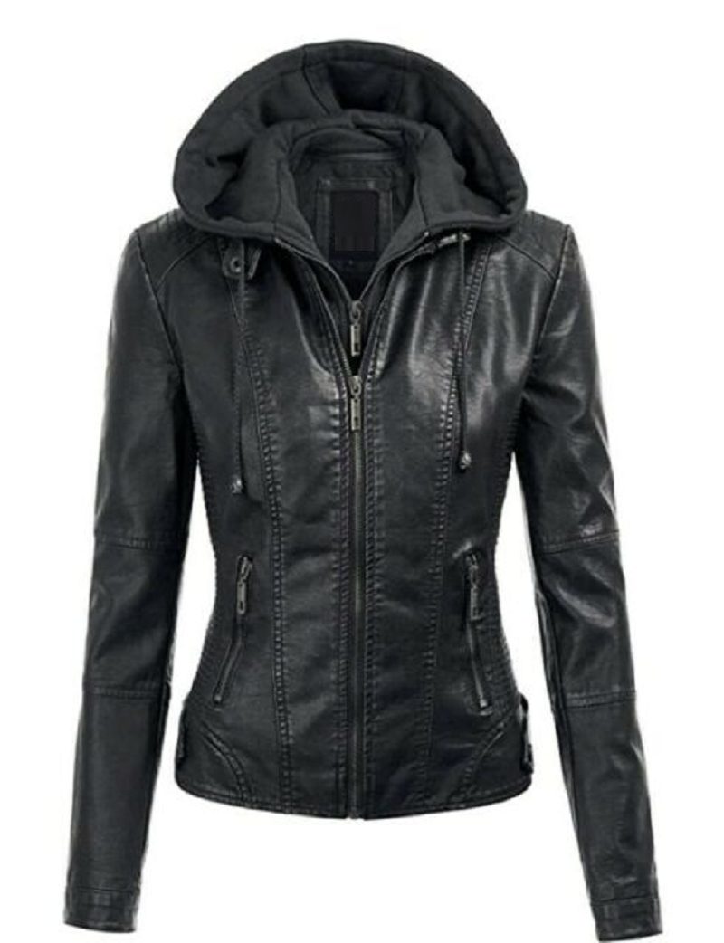 Hooded Lock And Love Leather Jacket - A2 Jackets