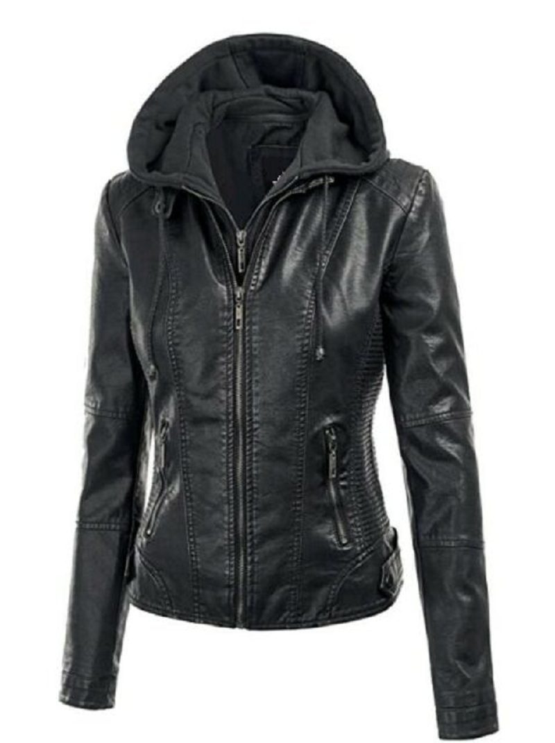 Hooded Lock And Love Leather Jacket - A2 Jackets
