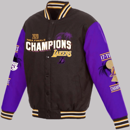 Mens NBA Finals Champions 2020 Los Angeles Lakers 17x Bomber Jacket