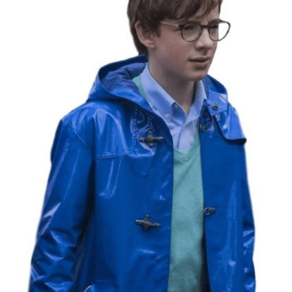 Mens A Series Of Unfortunate Events Louis Hynes Hoodie Leather Coat