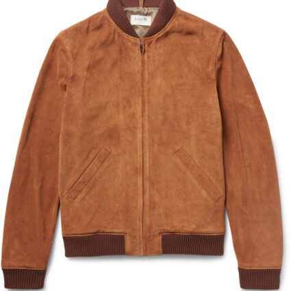 Louis W. Ferris Brown Suede Bomber Jacket