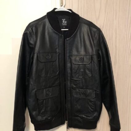 Mens Never Worn LRG Authentic Leather Jacket