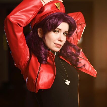 Misato Katsuragi Evangelion Red Leather Jacket